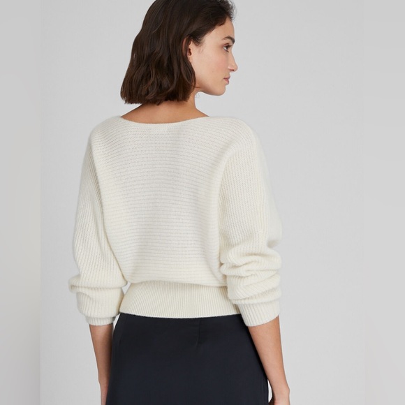 CLUB MONACO Cross Front Cashmere Sweater - Picture 2 of 7